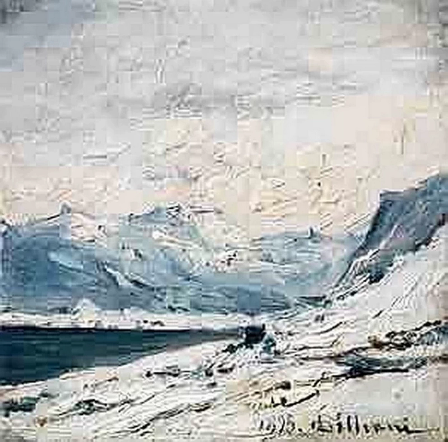 Scorcio di montagna innevata